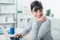 Smiling businesswoman portrait