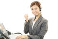 Smiling call center operator Royalty Free Stock Photo