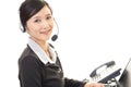 Smiling call center operator Royalty Free Stock Photo