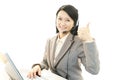 Smiling call center operator Royalty Free Stock Photo