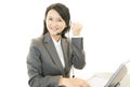 Smiling call center operator Royalty Free Stock Photo