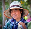 A smiling Cambodian woman, Siem Reap . Cambodia.