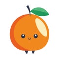 Smiling cartoon apple mascot, fresh and organic