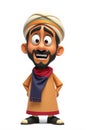 Cartoon Arab man character Royalty Free Stock Photo