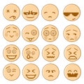 Smiling Cartoon Face Set Negative And Positive People Emotion Icon Collection Royalty Free Stock Photo