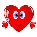 Smiling cartoon heart Royalty Free Stock Photo