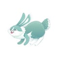 Smiling cartoon rabbit. Funny bunny. Cute hare. Vector illustration Royalty Free Stock Photo