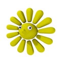 Smiling cartoon sun