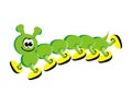 Smiling centipede with boots, eps.