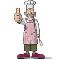 Smiling chef with thumb up