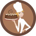 Smiling chef woman Royalty Free Stock Photo