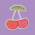 Smiling cherries icon