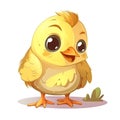 Smiling chick illustration
