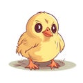 Smiling chick illustration