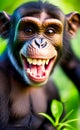 Smiling Chimpanzees portrait
