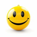 Playful Smiley Face Ornament On White Background Royalty Free Stock Photo
