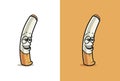 Smiling Cigarette cartoon.