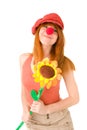 Smiling clown girl Royalty Free Stock Photo