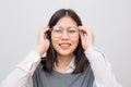 Smiling confidence fashion asian women glasses eye wear