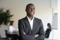 Smiling confident african american businessman head shot portrait. Royalty Free Stock Photo