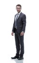 Smiling confident business man. Portrait in full growth Royalty Free Stock Photo