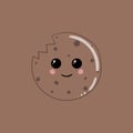 Smiling cookies. Vector illustration.