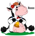 Funny cow girl Royalty Free Stock Photo