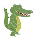 Smiling crocodile cartoon Royalty Free Stock Photo