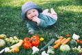 Healthy child and family natural nutrition Royalty Free Stock Photo