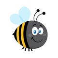 Smiling Cute Bumble Bee Cartoon Character