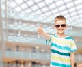 Smiling cute little boy in sunglasses Royalty Free Stock Photo