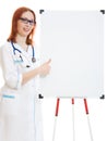 Smiling cute medical doctor woman Royalty Free Stock Photo