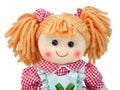 Smiling Cute rag doll portrait isolated Royalty Free Stock Photo