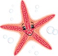 Smiling cute starfish