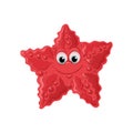 Smiling cute starfish. Vector illustration. Royalty Free Stock Photo