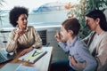 Deaf boy learning sign language. Selective focus