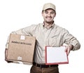 Smiling delivery man Royalty Free Stock Photo