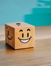 smiling dice for stress life of office Royalty Free Stock Photo