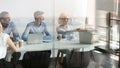 Diverse businesswomen handshake closing deal at meeting Royalty Free Stock Photo