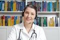 Smiling doctor headset online consultation Royalty Free Stock Photo