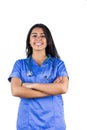 Smiling doctor with her arms folded Royalty Free Stock Photo