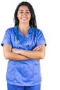 Smiling doctor with her arms folded Royalty Free Stock Photo