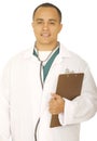 Smiling Doctor Holding Clip Board