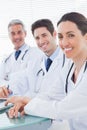 Smiling doctors looking at camera Royalty Free Stock Photo