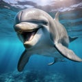 Smiling Dolphin A Photorealistic 3d Image With A Nice Face