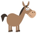 Smiling Donkey Cartoon Character Royalty Free Stock Photo