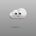 Smiling doodle cloud vector