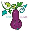 Smiling eggplant