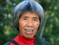 Smiling elderly chinese woman