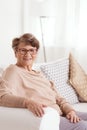 Smiling elderly lady Royalty Free Stock Photo